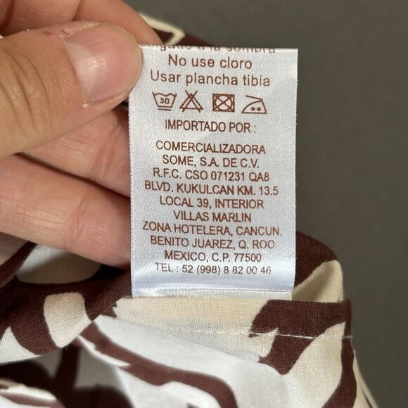 Wayan Natural Wear Vintage Mens 2XL Brown Hawaiian Button Up Short Sleeve Shirt - Picture 14 of 16